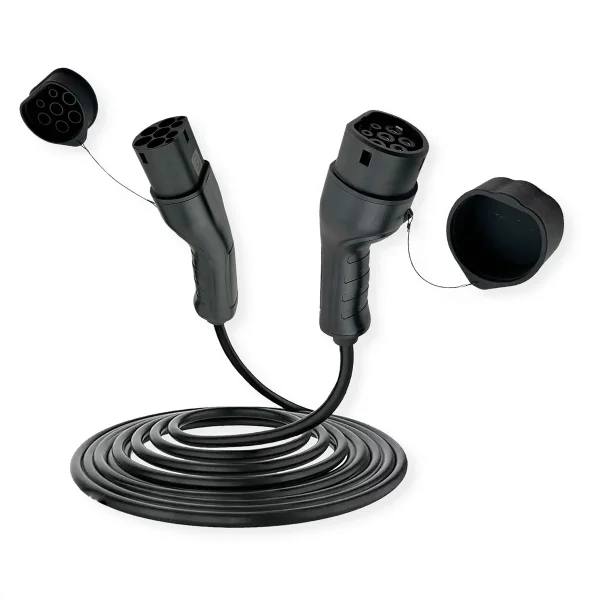 ROLINE E-Auto Ladekabel Typ2, 3-phasig, 480VAC (3P+N+E), 32 A, 22 kW, 7,5 m