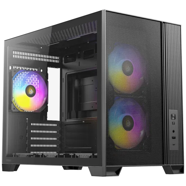 ANTEC FLUX M ATX/Micro-ATX/ITX Midi Tower PC Gehäuse , schwarz