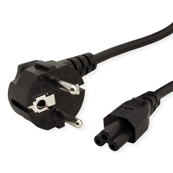 VALUE Netzkabel, 3pol. Notebook-Buchse, schwarz, 1,8 m