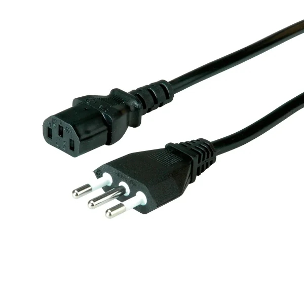VALUE Netzkabel, gerade IEC-Buchse, Italien, schwarz, 1,8 m
