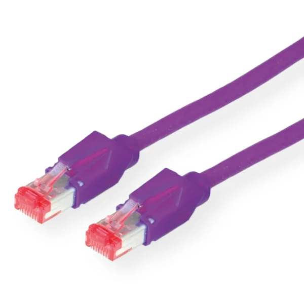 DÄTWYLER Patchkabel Cat.6 (Class E) S/FTP, CU 7702 flex LSOH, Hirose TM21, violett, 20 m