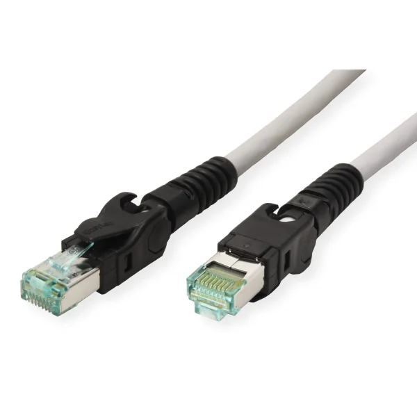 EasyLan VarioBoot Patchkabel Cat.6A, S/FTP, grau, 5 m