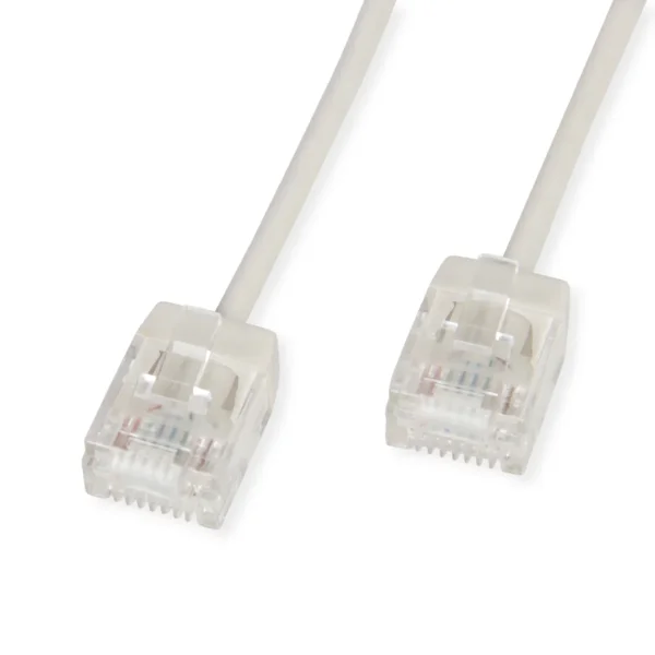 ROLINE UTP DataCenter Patchkabel Cat.6A (Class EA), LSOH, slim, extra kurzer Stecker, grau, 2 m