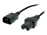 VALUE Netzkabel IEC320/C14 Stecker 1,8m