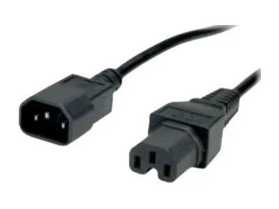 VALUE Netzkabel IEC320/C14 Stecker 0,5m