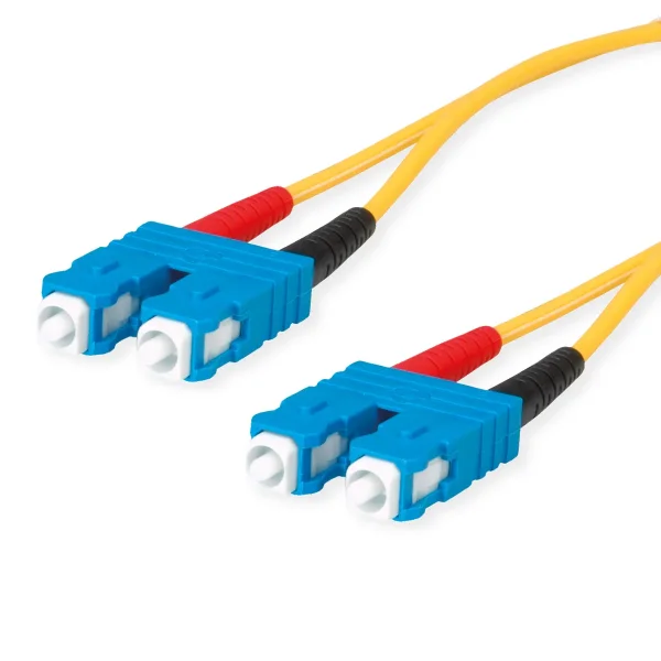 TELEGÄRTNER LWL Rangierkabel 2x E9/125 OS2, 1x SC Duplex - 1x SC Duplex, gelb, 3 m