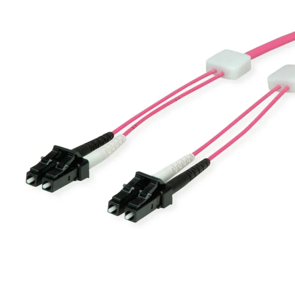 EasyLan LWL-LED-Patchkabel duplex 50/125µm OM4, LC/LC, violett, 5 m