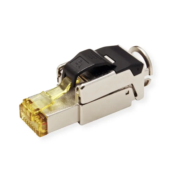 ROLINE feldkonfektionierbarer RJ-45 Stecker Cat.6A (Class EA), STP, silberfarben
