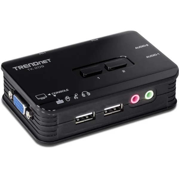 TRENDnet TK-209K KVM Switch 2-Port USB Kit mit Audio