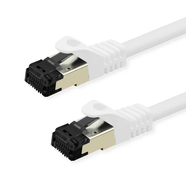 VALUE S/FTP-(PiMF-) Patchkabel Cat.8 (Class I), LSOH, Litzendraht, weiß, 1 m