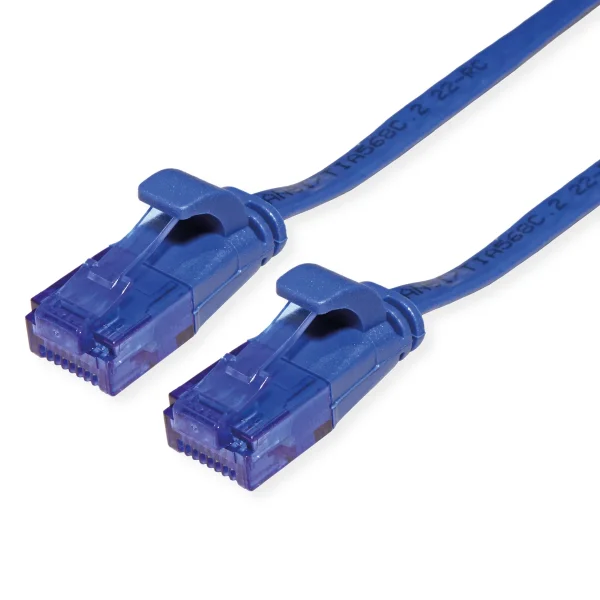 VALUE Patchkabel Cat.6A (Class EA) UTP, extra-flach, blau, 2 m