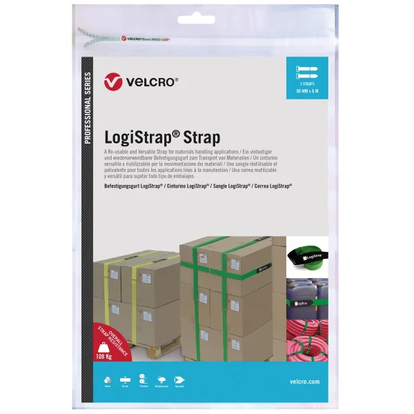 VELCRO® Logistrap® Strap 50mm x 6m Streifen 2 Stück, grün