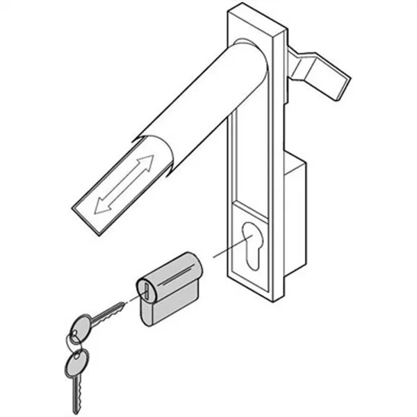 SCHROFF PROLINE Aufnahme für Schließzylinder