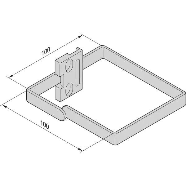 SCHROFF VARISTAR Kabelöse Stahl, 100x100, 4x, an Holm (Schrankbr. 800 mm) o. 19"-Profil