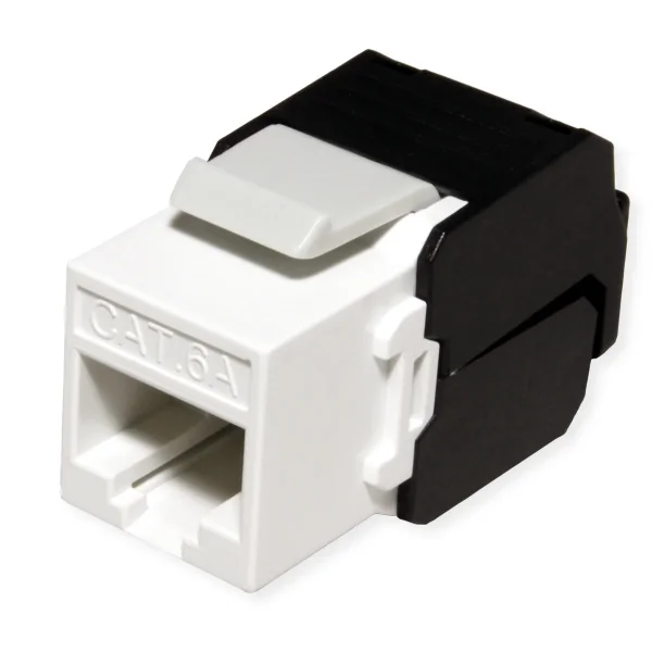 ROLINE Cat.6A (Class EA) Keystone, ungeschirmt, werkzeuglos, weiss