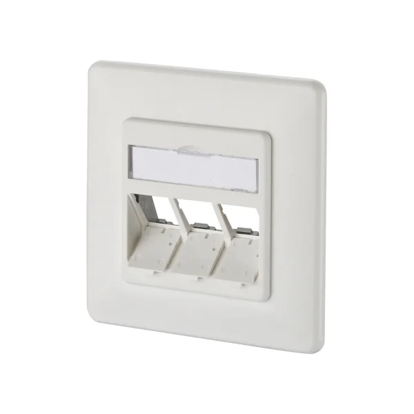 METZ CONNECT Keystone Anschlussdose UP 3 Port unbestückt reinweiß
