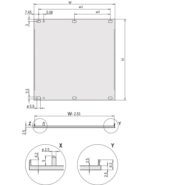 Schroff Frontplatte HF 4HE 63TE