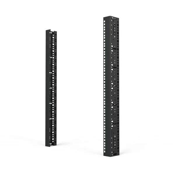 SCHROFF 19"-Winkelprofil mit Universal-Lochung (EIA), RAL 7021 - WINKELPROFIL 19"16HE 7021(2X)