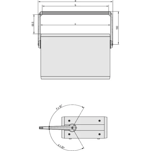 SCHROFF Aufstelltragegriff - AUFSTELL-TRAGEGRIFF 63TE