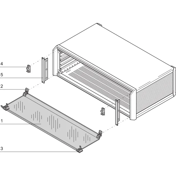 SCHROFF Frontabdeckhaube 3 HE - FRONTHAUBE 3HE 63TE PROP/PRO