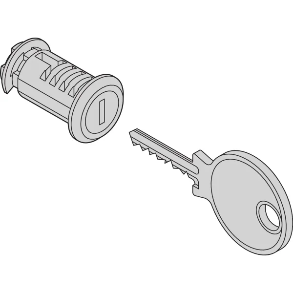 SCHROFF Seitenwandgriff mit Schloss - SCHLOSS F.SEITENWAND
