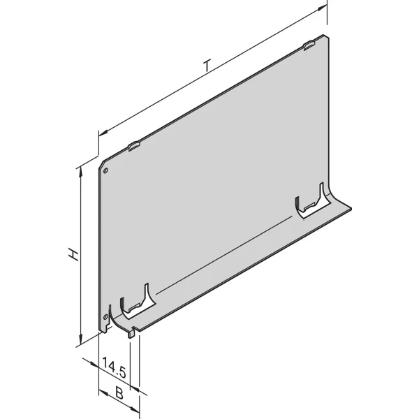 SCHROFF Luftleitblech - SLOTABDECKUNG 3HE 4TE 160T