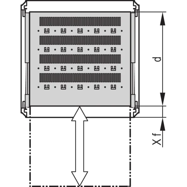 SCHROFF 19" Fachboden, ausziehbar, für Varistar, Novastar, Eurorack, 70 kg, RAL 7021, 553 B 1000 T