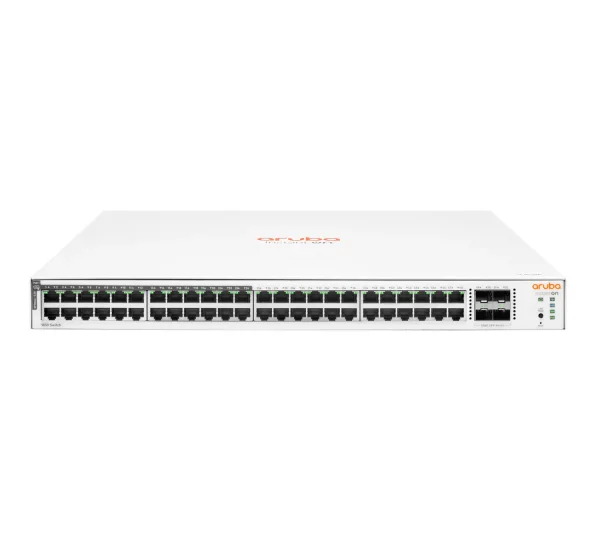 Hewlett Packard Enterprise Aruba Instant On 1830 48G 24p Class4 PoE 4SFP 370W Managed L2 Gigabit Ethernet (10/100/1000) Power over Ethernet (PoE) 1U