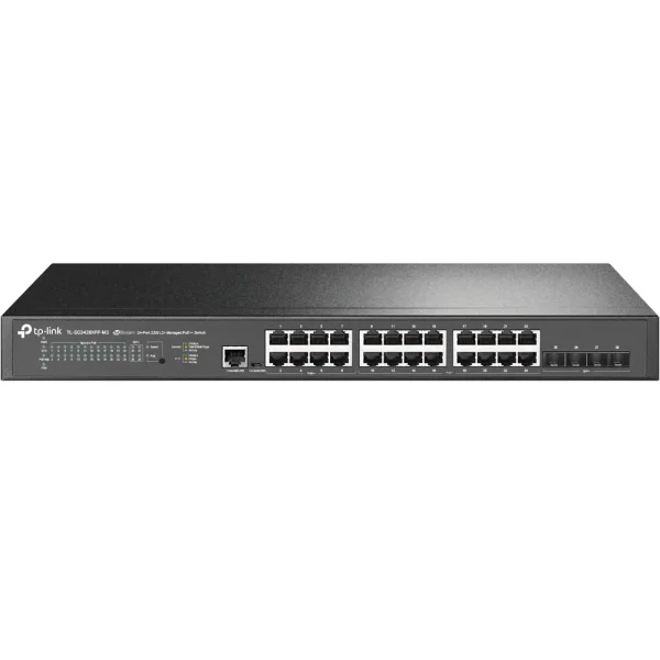 TP-Link Omada SG3428XPP-M2 Netzwerk-Switch Managed L2+ 2.5G Ethernet (100/1000/2500) Power over Ethernet (PoE) 1U Schwarz