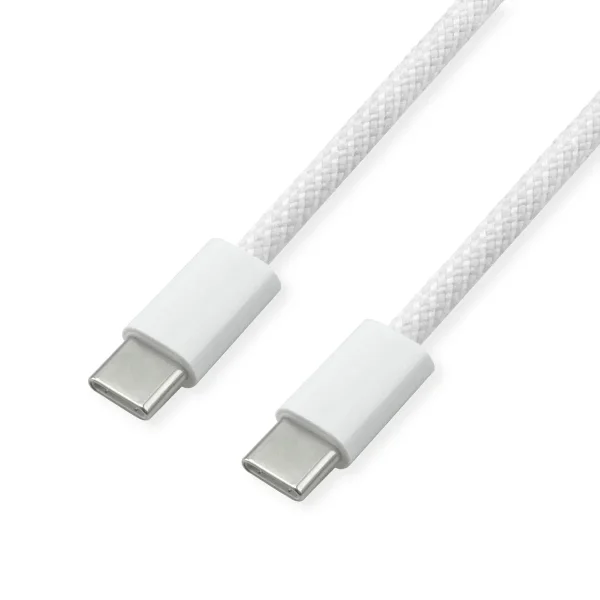 VALUE USB 2.0 Kabel, Typ C-C, ST/ST, 60W, weiß, 1 m