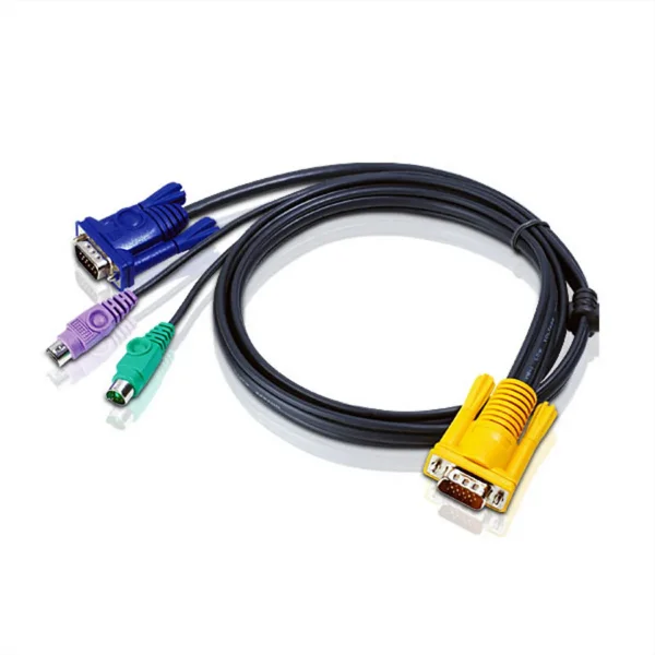 ATEN 2L-5202P KVM-Kabel VGA PS/2, schwarz, 1,8 m
