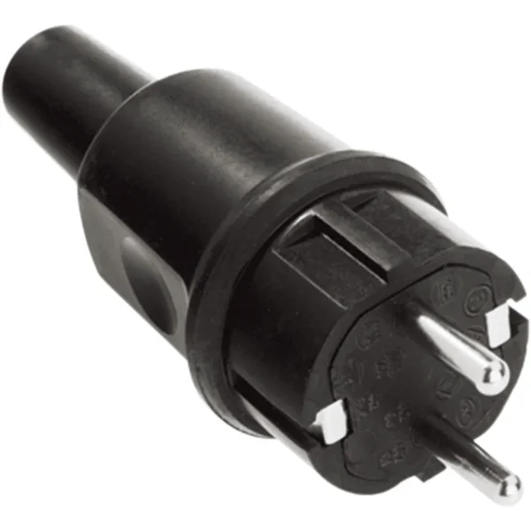 BACHMANN Vollgummistecker schwarz Typ442, IP44