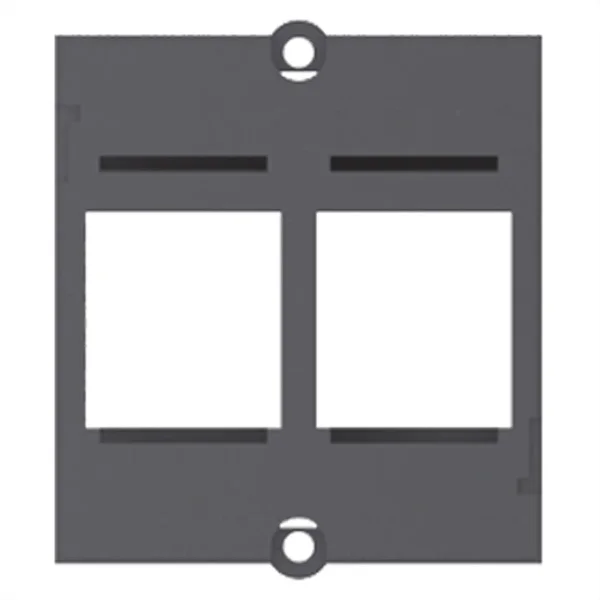 BACHMANN Custom Modul Rahmen 2x Keystone, schwarz