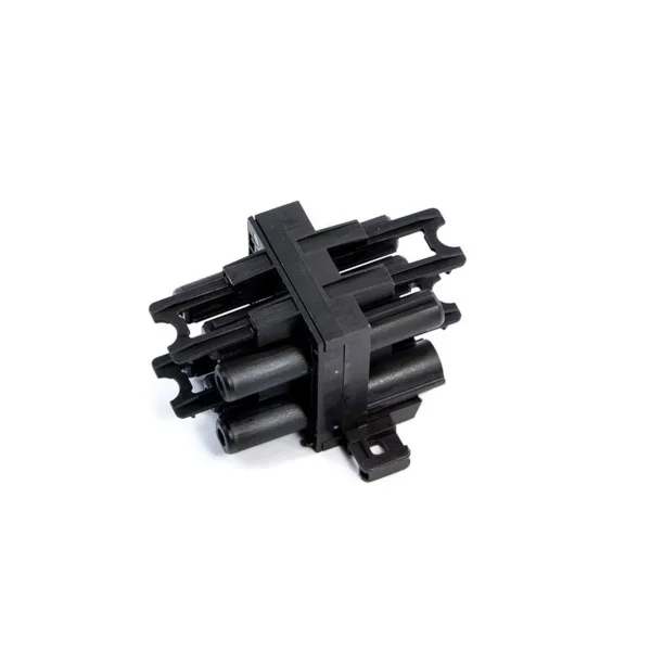 BACHMANN Verteilerblock WIELAND GST18 1xIn/3xOut mit Verriegelungslaschen, schwarz