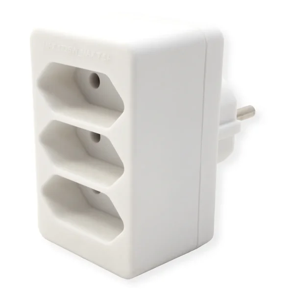 BACHMANN Multistecker 3xEuro, weiß 3x2,5A/230V