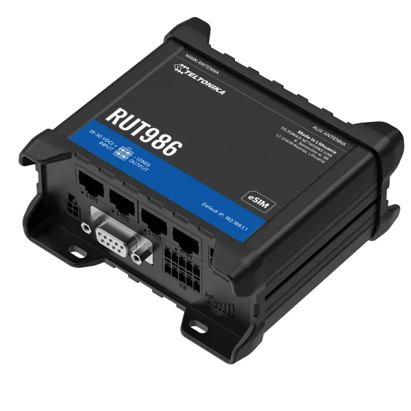 TELTONIKA RUT986 CAT4 LTE Router Dual SIM und eSIM, RS232/485