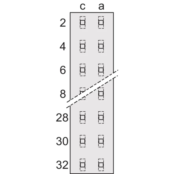 SCHROFF Federleiste - FEDERLEISTE D32, LOETOESE