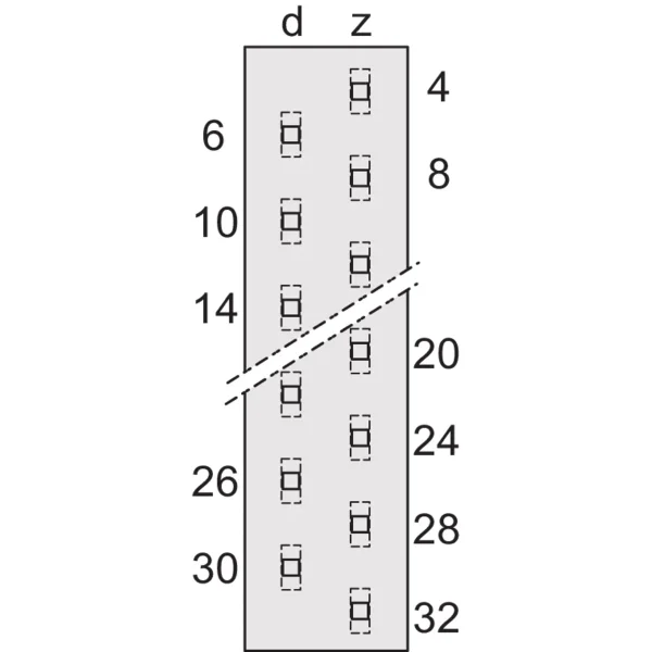 SCHROFF Messerleiste - MH24+7 STIFT 90° LOET HART