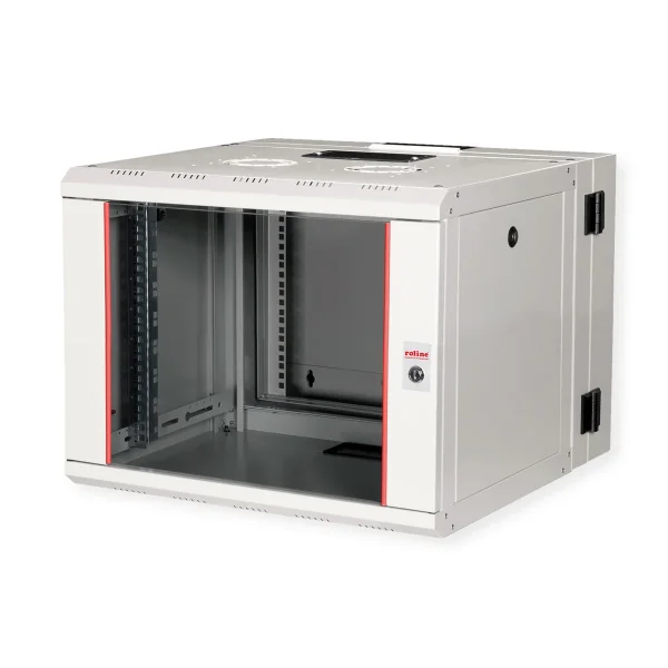 ROLINE 19-Zoll Wandgehäuse Pro 7 HE, 600x600 BxT zweiteilig schwenkbar grau