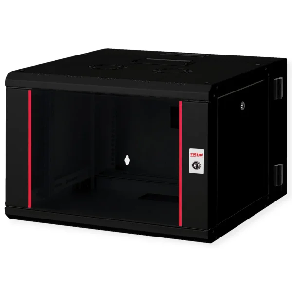 ROLINE 19-Zoll Wandgehäuse Pro 7 HE, 600x600 BxT zweiteilig schwenkbar schwarz