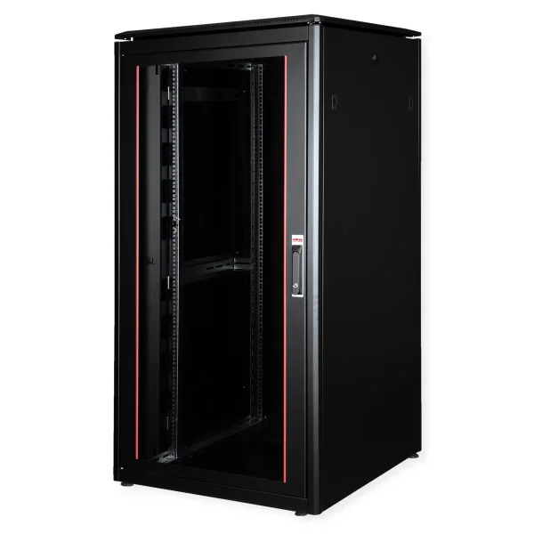 ROLINE 19-Zoll Netzwerkschrank Pro 32 HE, 800x800 BxT Glastür schwarz