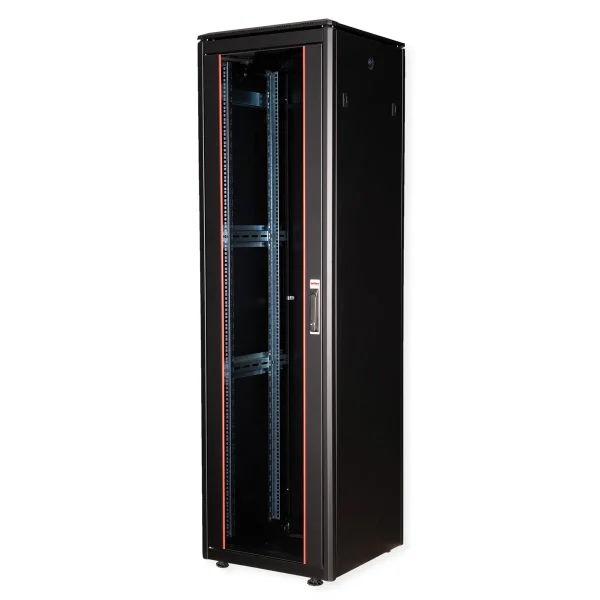 ROLINE 19-Zoll Netzwerkschrank Pro 47 HE, 600x600 BxT Glastür schwarz