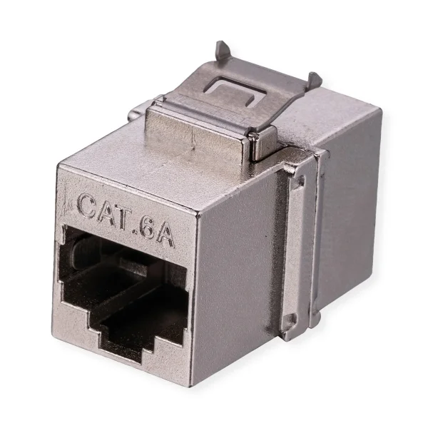 VALUE RJ-45 Kupplung, Keystone, geschirmt, Cat.6A (Class EA), kurze Ausführung, silberfarben