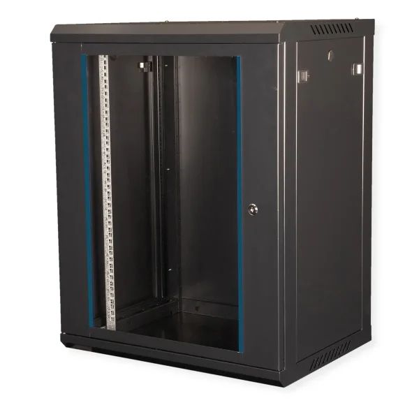 VALUE 19-Zoll Wandgehäuse 15HE, 600x450mm schwarz, Bausatz