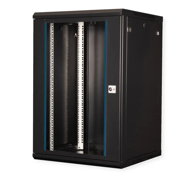 VALUE 19-Zoll Wandgehäuse 18HE, 600x600mm schwarz, Bausatz