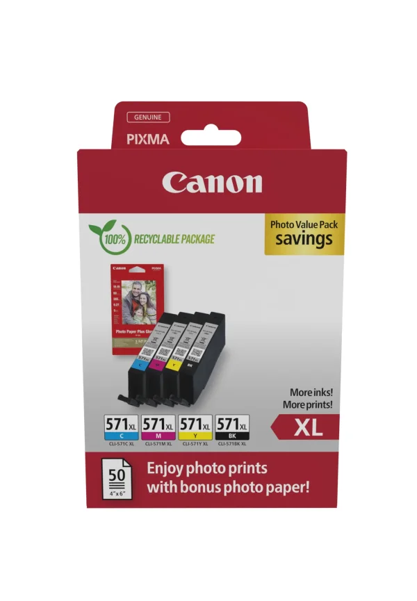 Canon CLI-571XL BK/C/M/Y Photo Value Pack