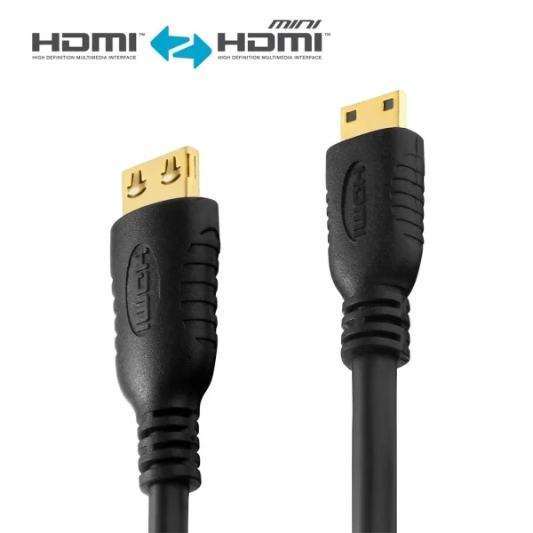 Zertifiziertes 4K Premium High-Speed Mini-HDMI-/HDMI-Kabel |​​ schwarz, 3.00m​​​​​