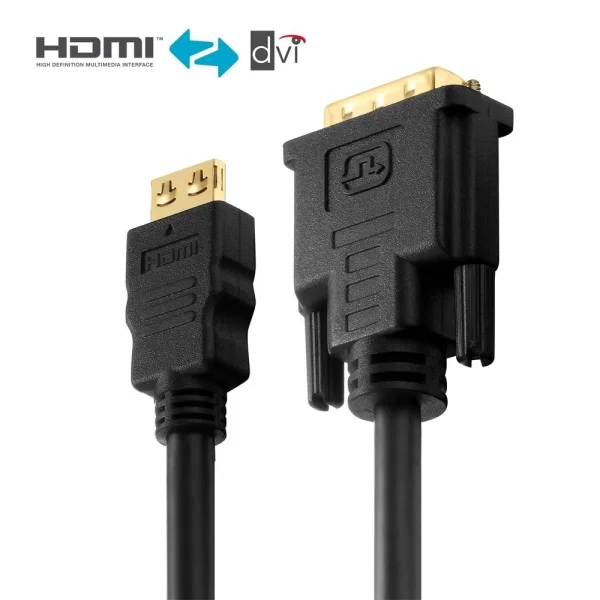 Zertifiziertes 2K HDMI / DVI Kabel - schwarz, 1.00m