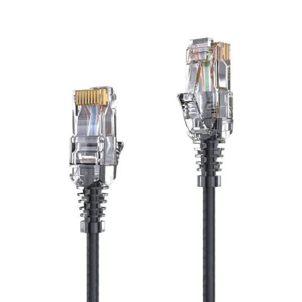 Premium Slim Cat.6 Patchkabel, RJ45, UTP, LSZH - 5,00m, schwarz