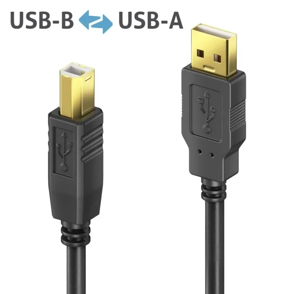 Premium Aktiv USB v2.0 USB-A / USB-B Kabel - 5,00m